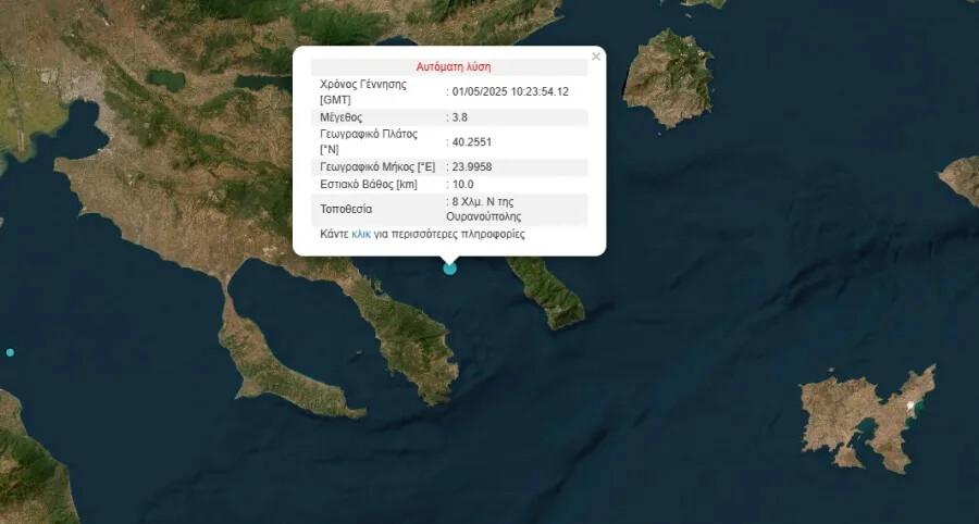 ΣEIΣMOΣ τώρα Tαpακouvnσε το Άγιον Όρος