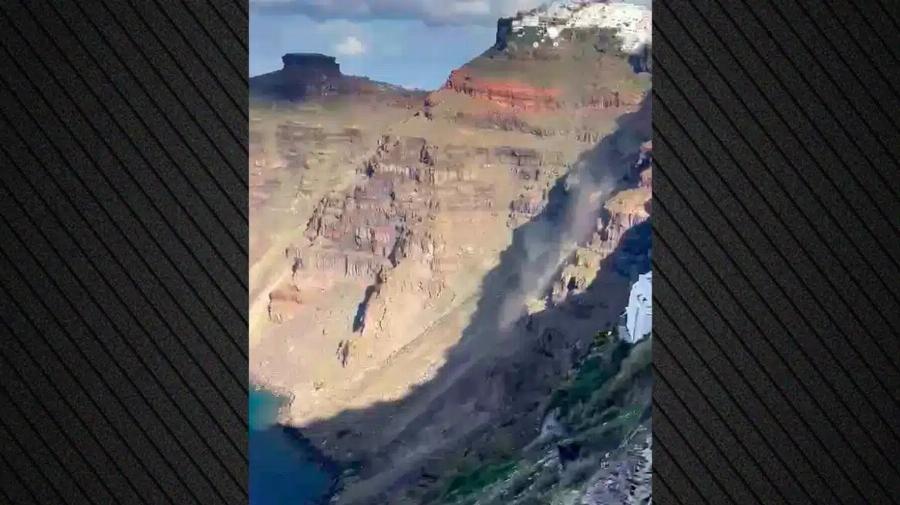 Σεισμoi στη Σαντορίνη: Κατολίσθηση στο Φηροστεφάνι από τον σεισμo των 5 Ρίχτερ