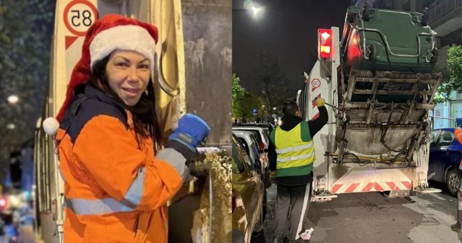 Η Σέβη, μάνα 5 παιδιών, κοιμίζει τα παιδιά και ανεβαίνει στο απορριμματοφόρο, με παγωνιές, με χιόνι, εδώ και 12 χρόνια