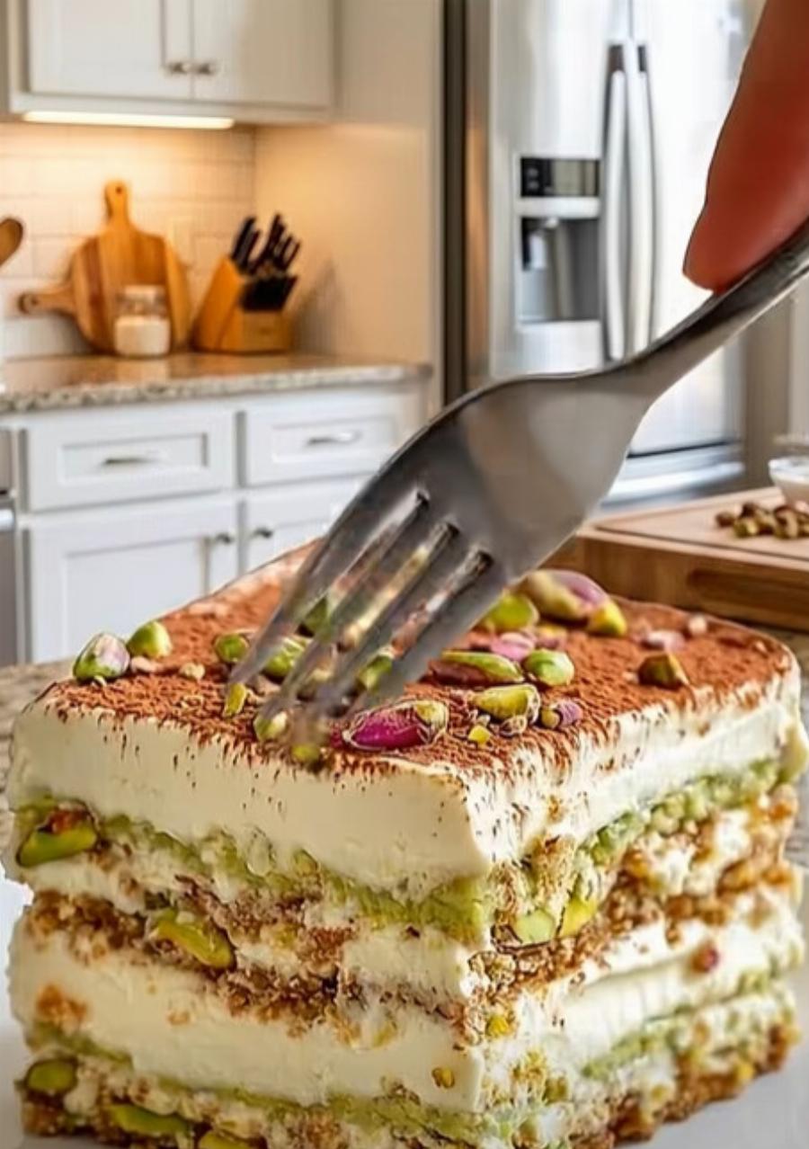 Ο άντρας μου ζήτησε για σήμερα τιραμισού φυστικί και εγώ το έφτιαξα χωρίς καν φούρνο