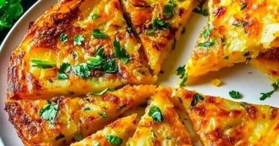 Αφράτη Πίτα Πατάτας στο Φούρνο με Λαχανικά – Εύκολη και Πεντανόστιμη