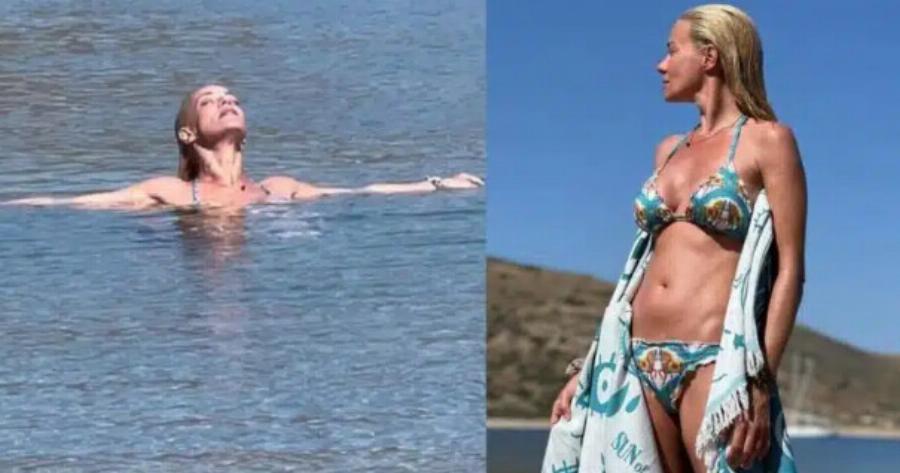 Όλη η παραλία κοιτούσε τη γυναικάρα που κολυμπούσε στη θάλασσα μόλις κατάλαβαν ποια ήταν ειναι τpελάθnκαν