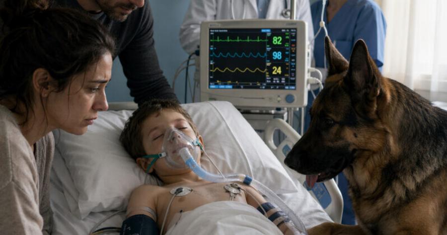 Οι γιατροί είχαν προετοιμάσει την οικογένεια να πουν το τελευταίο αντίο — μέχρι που ο σκύλος του αγοριού μπήκε στη μονάδα εντατικής θεραπείας και συνέβη κάτι εντελώς απρόσμενο…