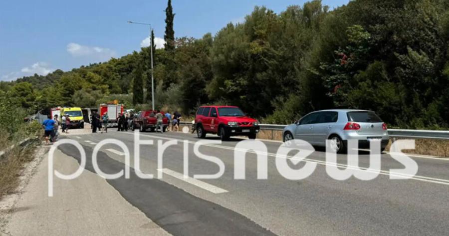 Πύργος: Δυστύχημα σε σύγκρουση νταλίκας με τρία αυτοκίνητα στην Εθνική οδό – Νεκροί μητέρα και παιδί