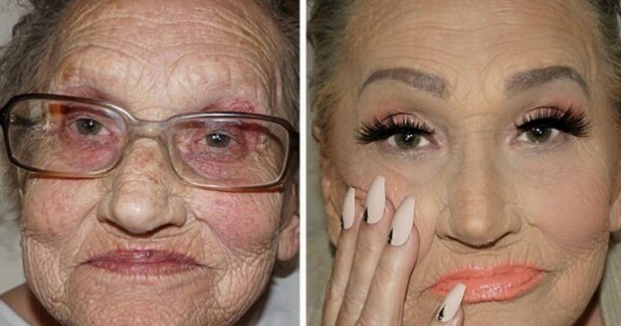 «Τώρα δεν είναι ξεκάθαρο ποια είναι η γιαγιά εδώ!» Μετά το μακιγιάζ, η 80χρονη γιαγιά μεταμορφώθηκε σε σταρ