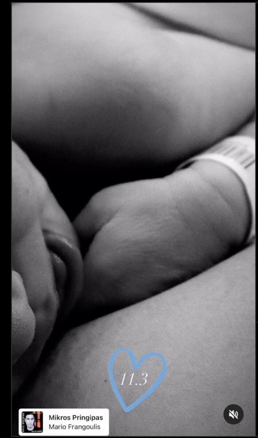 Ανθή Βούλγαρη: Ο σύζυγός της, Κώστας Κωνσταντινίδης δημοσίευσε την πρώτη φωτογραφία του νεογέννητου παιδί τους