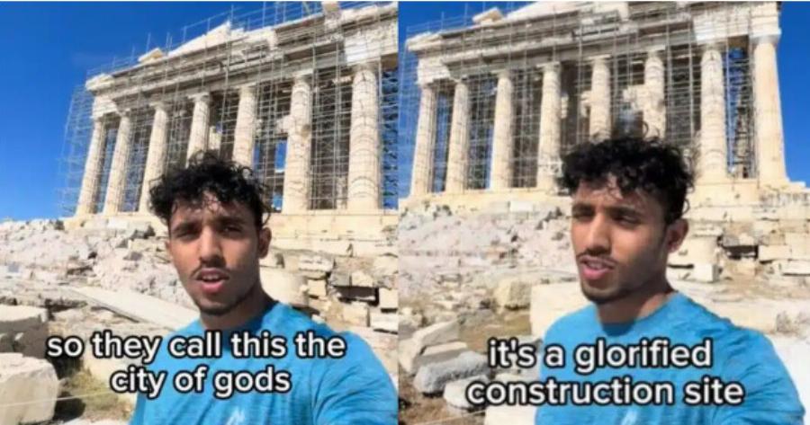 Αναιδής Βρετανός τουρίστας απαξιώνει την Ακρόπολη και τους Έλληνες – «Είναι μια θεοποιημένη οικοδομή»