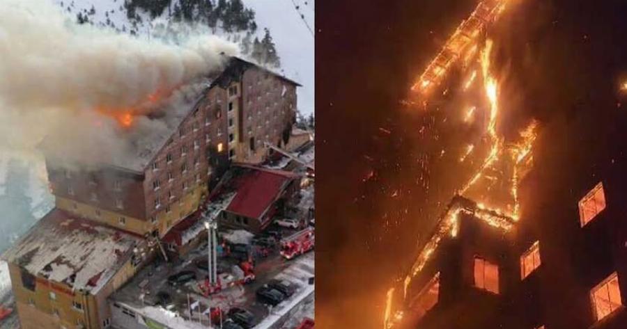 66 νεκροί από φωτιά – Συγκλονιστικά βίντεο της τραγωδίας με τεράστιες φλόγες διπλά στα χιόνια – Στο ξενοδοχείο διέμεναν 238 άνθρωποι