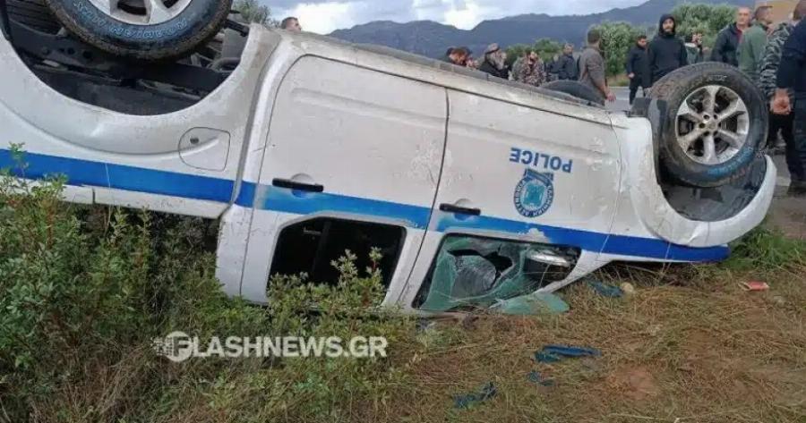 Επεισόδια με αγρότες σε Χανιά και Ηράκλειο – Αναποδογύρισαν περιπολικό