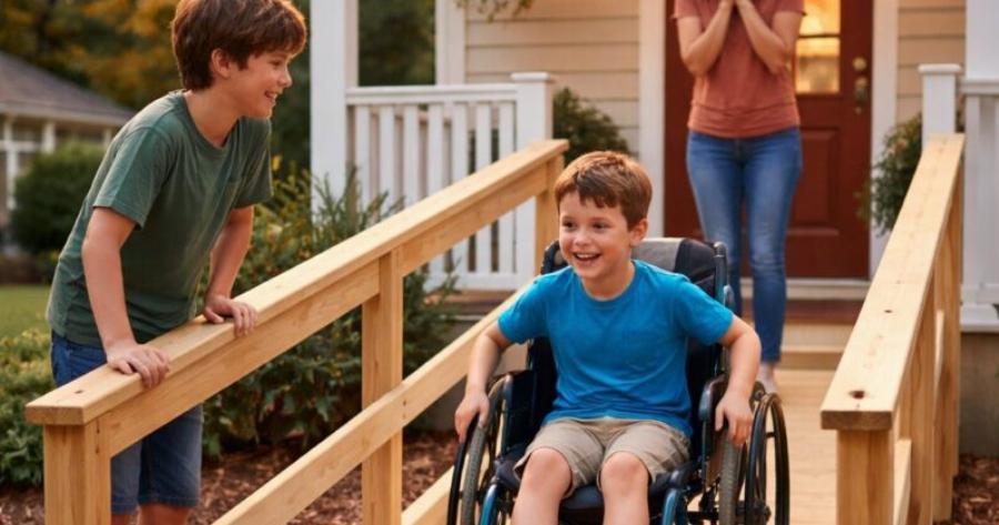 Ο γιος μου έφτιαξε μια ράμπα για τον μικρό γείτονα, ώστε να μπορεί επιτέλους να βγει έξω και να παίξει — αλλά μια αλαζονική γειτόνισσα την κατέστρεψε, ισχυριζόμενη ότι «χαλούσε τη θέα»… Δεν είχε ιδέα τι θα συνέβαινε στη συνέχεια