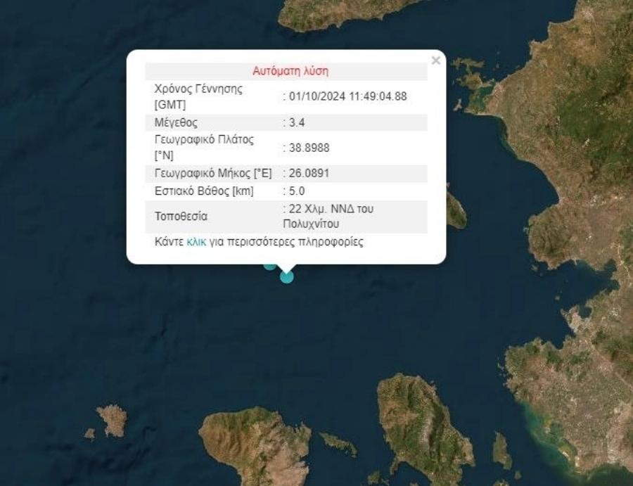 Έκτακτο: Σεισμός τώρα στην Ελλάδα μας