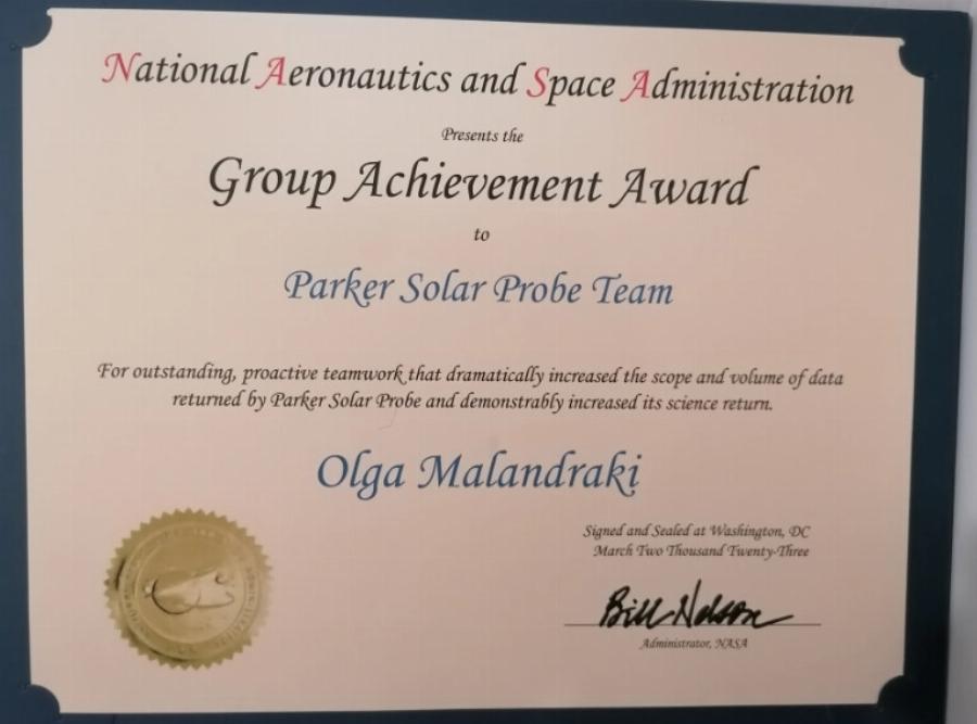 Μόνο υπερηφάνεια: Η NASA έδωσε βραβείο στην Ελληνίδα ερευνήτρια Όλγα Μαλανδράκη – Ερευνά τη Φυσική Διαστήματος