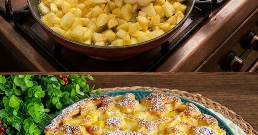 Μηλόπιτα με μόνο 3 μήλα και σε 10 λεπτά με τρελαίνει!