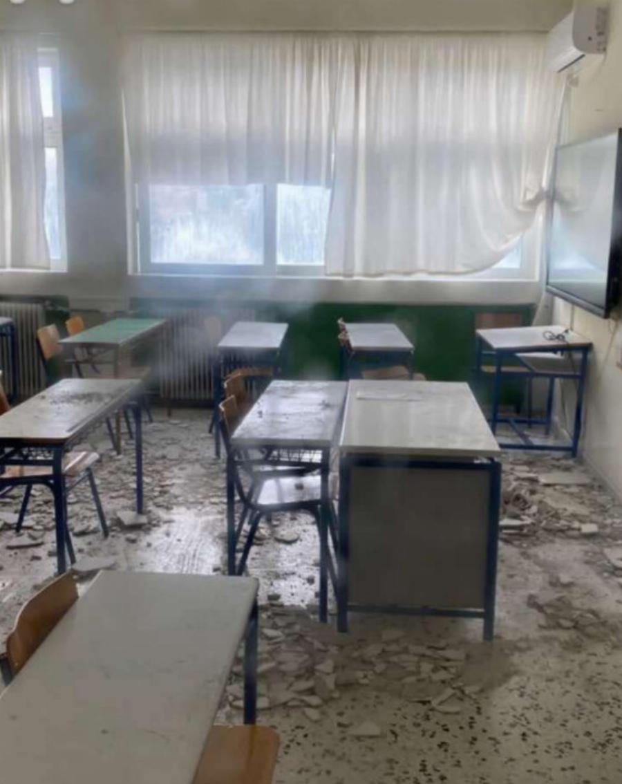 Κατέρρευσε τώρα εν ώρα μαθήματος το ταβάνι τάξης σε Γυμνάσιο