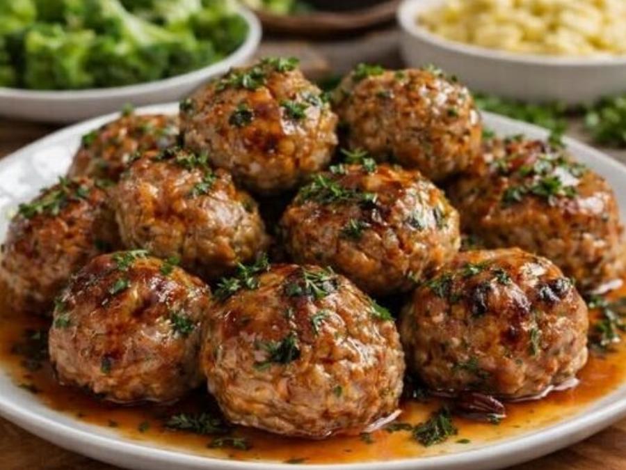 Ζουμερά κεφτεδάκια στο φούρνο με σάλτσα: Η εύκολη συνταγή που γίνεται ανάρπαστη