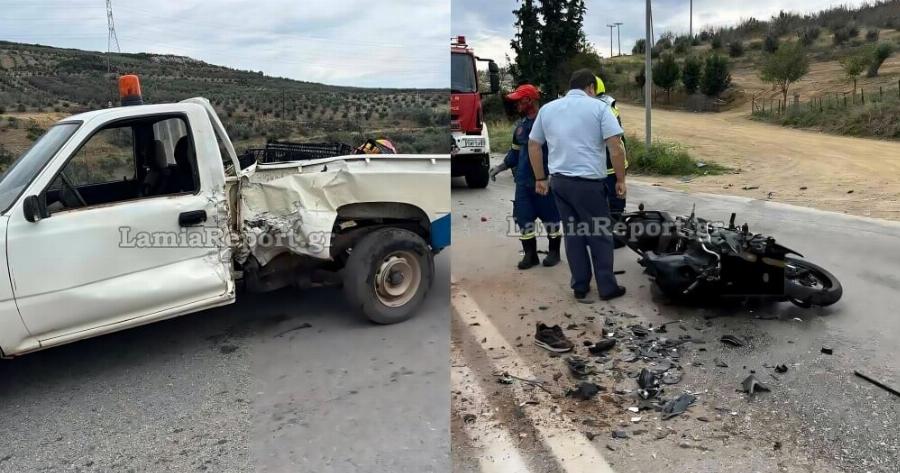 Έχασε τη ζωή του ένας νεαρός δικυκλιστής – Το αγροτικό βγήκε από παράδρομο