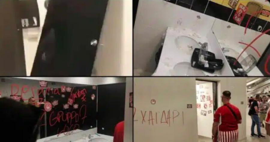 Κυκλοφορούν σε όλο τον πλανήτη: Εικόνες καταστροφής στην OPAP Arena μετά τον τελικό του Conference League