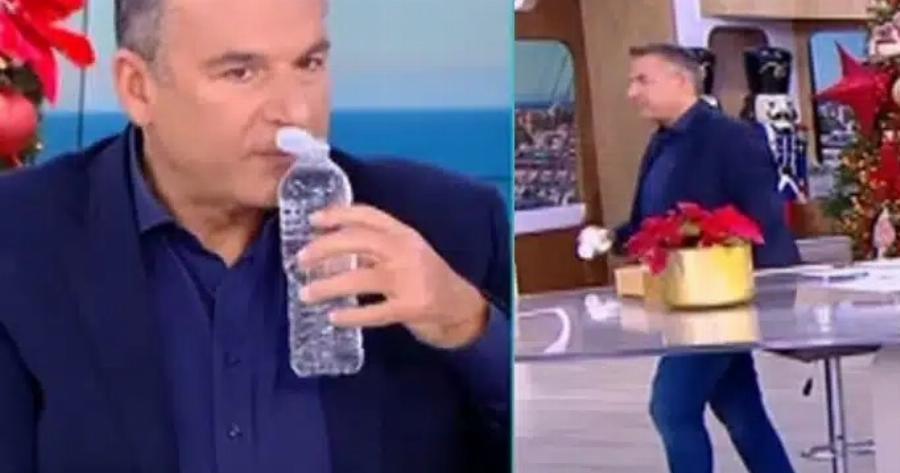 Έβαλαν μπουκάλι στον Λιάγκα, στο οποίο, αντί για νερό, είχε κάτι άλλο – Έφυγε τρέχοντας ο παρουσιαστής