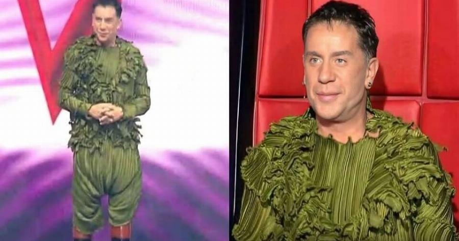 «Ντολμαδάκι ντύθηκε;»: Η εκκεντρική εμφάνιση του Γιώργου Μαζωνάκη στο Voice προκάλεσε το… Twitter!