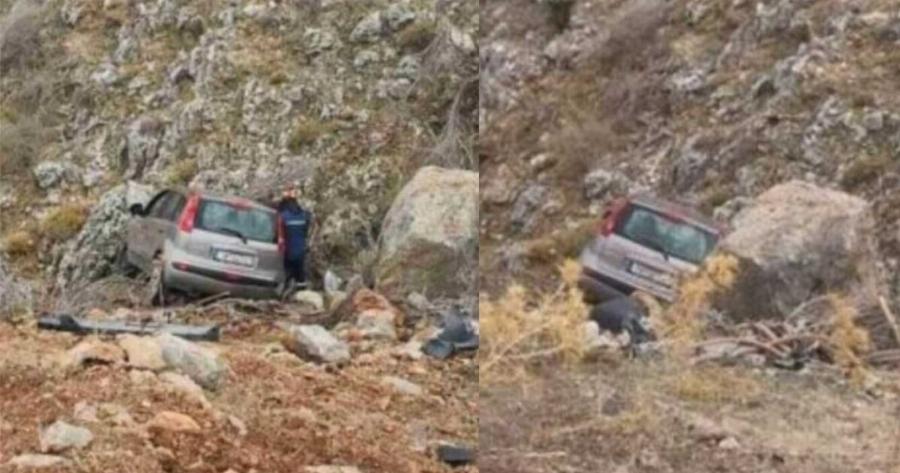 Aπίστευτo τροχαίo με 97χρονο οδηγό – Έπεσε σε χαράδρα 10 μέτρων