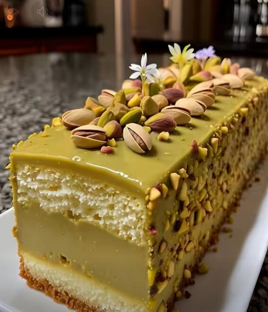 Τσιζκέικ με φιστίκι Αιγίνης και αμύγδαλο για να παραμιλάνε οι πάντες στο τραπέζι