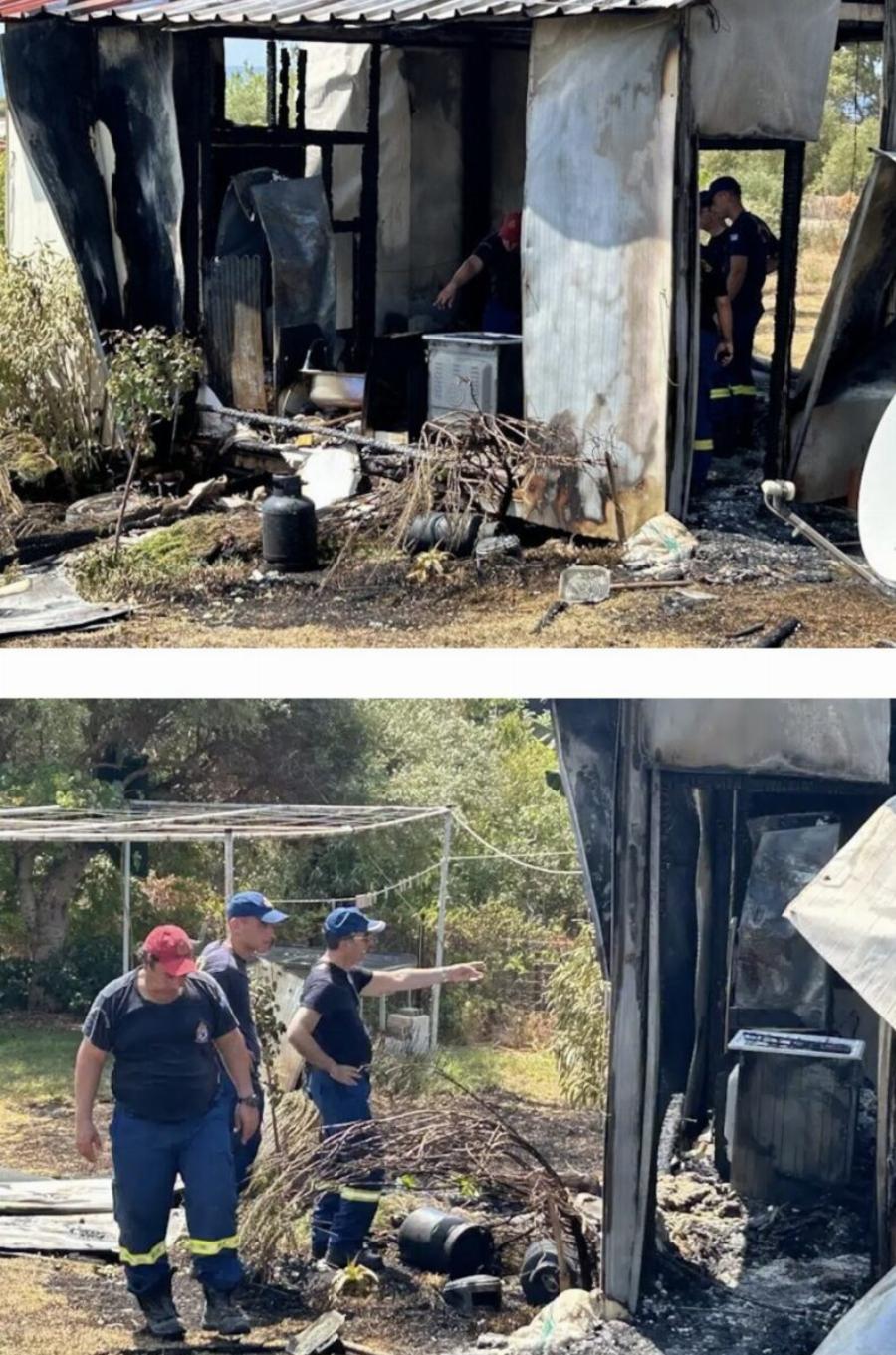 Φωτιά σε σπίτι από έκρηξη φιάλης υγραερίου – Χωρίς τις αισθήσεις του ένα άτομο – Απίστευτες εικόνες