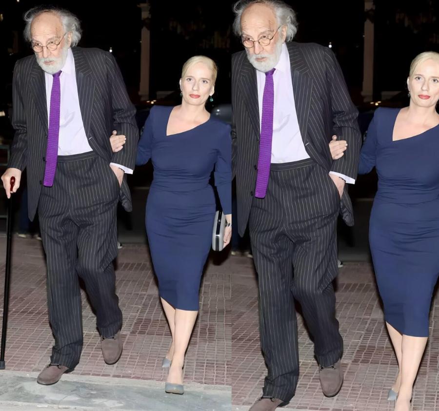 Νέα εμφάνιση του 90χρονου Αλέξανδρου Λυκουρέζου με την ξανθιά καλλονή