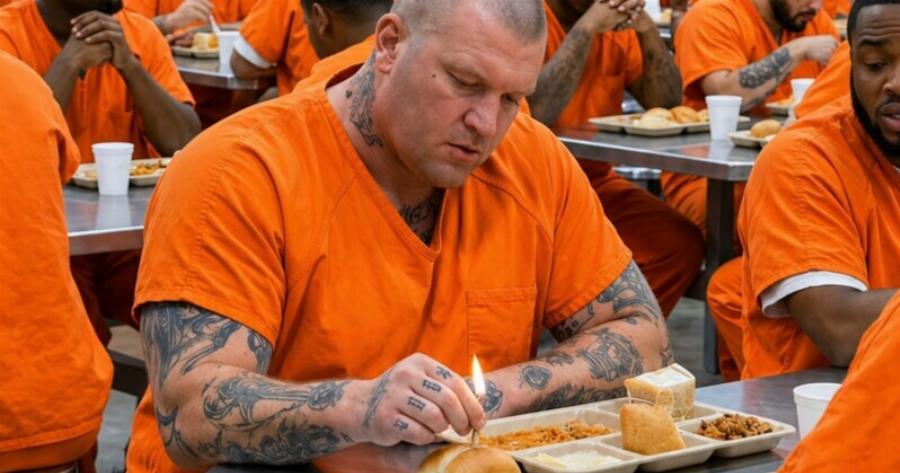 Την ημέρα των γενεθλίων του, ο κρατούμενος έβαλε ένα κερί πάνω σε ένα κομμάτι ψωμί και το έσβησε, ενώ οι άλλοι τον κοιτούσαν περίεργα: όμως αυτό που έκαναν οι υπόλοιποι κρατούμενοι μετά