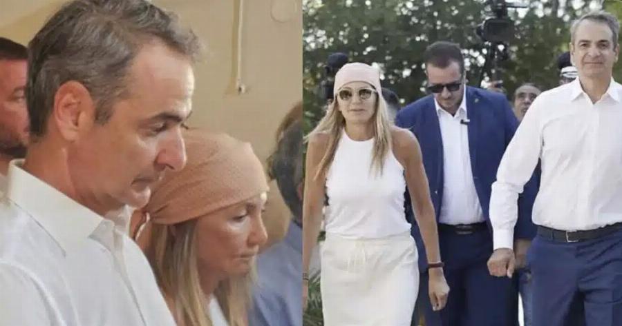 Με μπαντάνα σήμερα η Μαρέβα και πέδιλα που φορούν μόνο οι γαλαζοαίματες για να παρακολουθήσει τη θεία λειτουργία