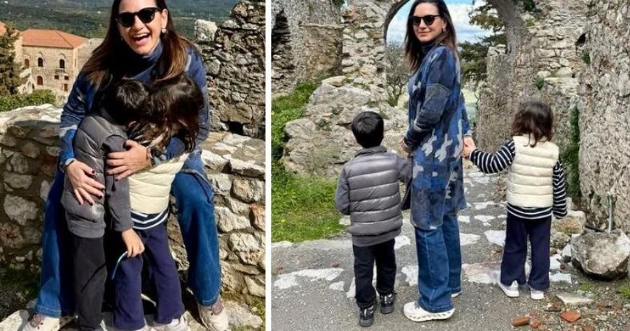 Η Όλγα Κεφαλογιάννη αγκαλιά με τα παιδιά της στον Μυστρά – Όλοι την χειροκροτούν για αυτό που έγραψε