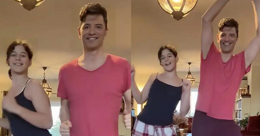 Σάκης Ρουβάς: Το απολαυστικό βίντεο με την κόρη του, Αριάδνη μέσα από το σαλόνι του σπιτιού τους