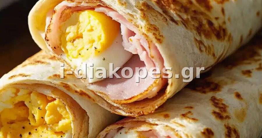 Τορτίγια με Ζαμπόν και Αυγό – Έτοιμη σε 10 Λεπτά, θα τη λατρέψει το παιδί σου