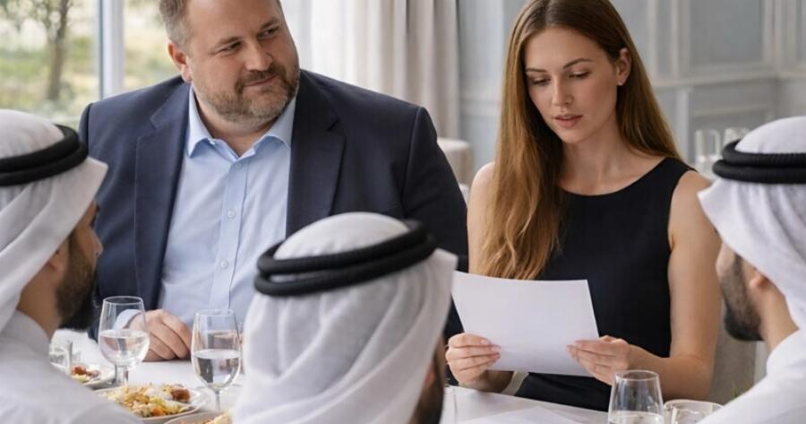 Ο ιδιοκτήτης του ξενοδοχείου έψαχνε πανικόβλητος μια γυναίκα για να παίξει τον ρόλο της συζύγου του για ένα βράδυ σε ένα σημαντικό δείπνο και επέλεξε γι’ αυτό μία από τις καμαριέρες του, διατάζοντάς την απλώς να σιωπά και να κουνά καταφατικά το κεφάλι· όμως αυτό που έκανε η απλή κοπέλα έγινε πραγματικό σοκ για όλους