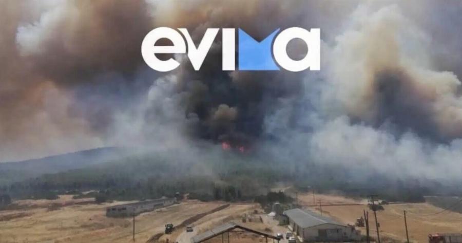 Νέα μεγάλη φωτιά τώρα κοντά σε σπίτια – Καίει τα πάντα – Μήνυμα του 112 στους κατοίκους