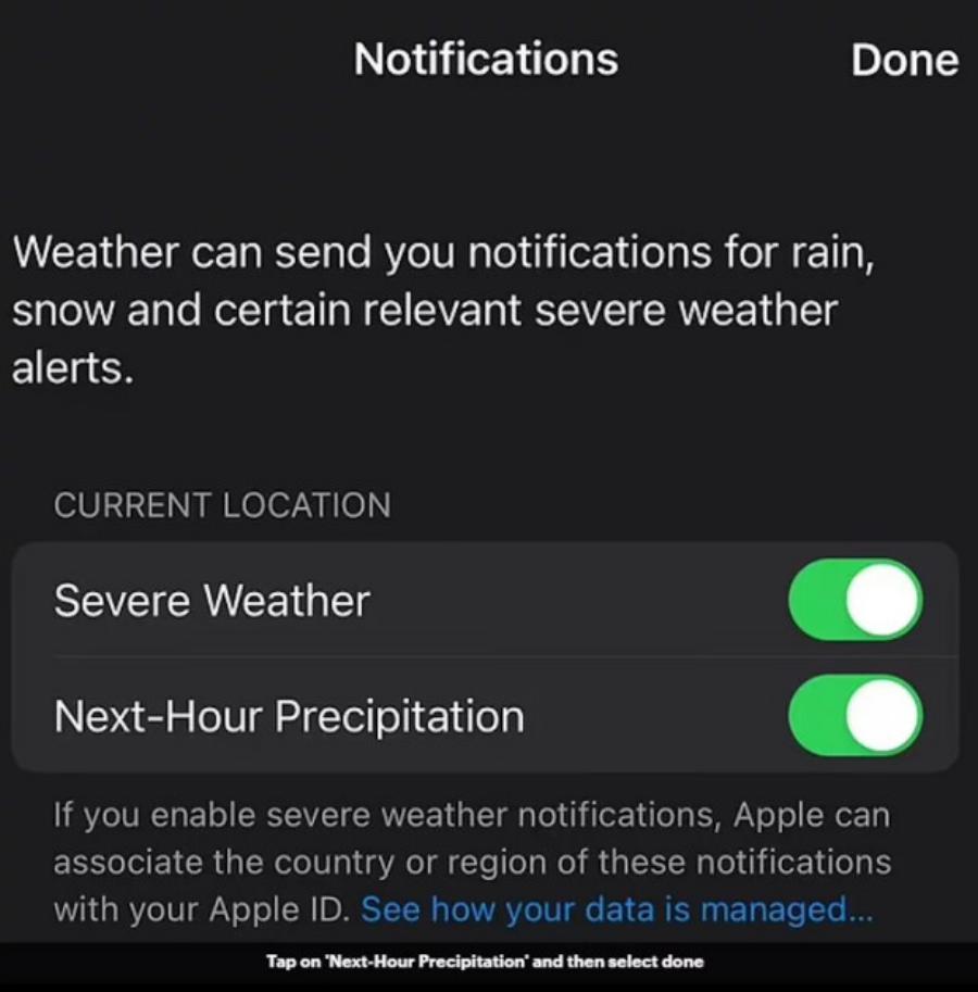 Η άγνωστη εφαρμογή που προειδοποιεί για την κακοκαιρία στο iPhone – Μάθε πότε θα χτυπήσει και πότε θα σταματήσει