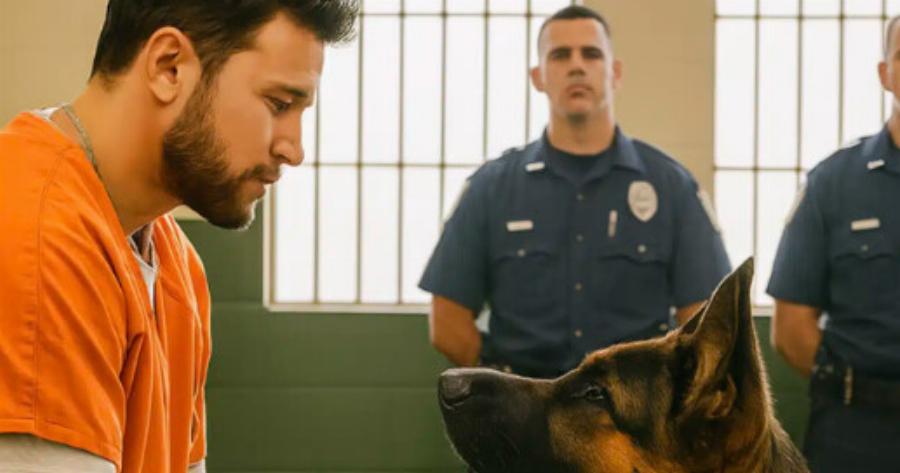 Η τελευταία επιθυμία ενός κρατουμένου ήταν να δει τον σκύλο του — αλλά όταν ο γερμανικός ποιμενικός ξέφυγε και όρμησε στην αγκαλιά του, συνέβη κάτι παράξενο