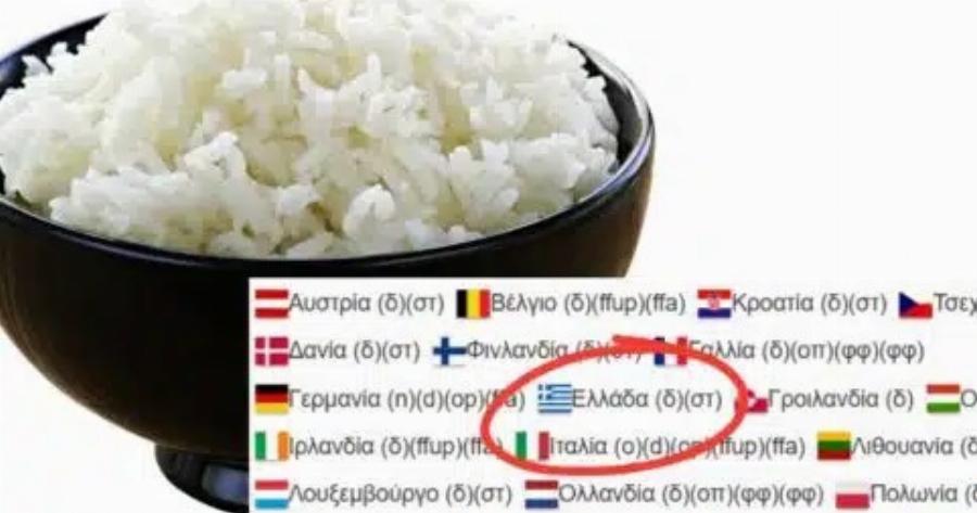 Προσοχή: Ανακαλείται από τα ελληνικά ράφια ρύζι