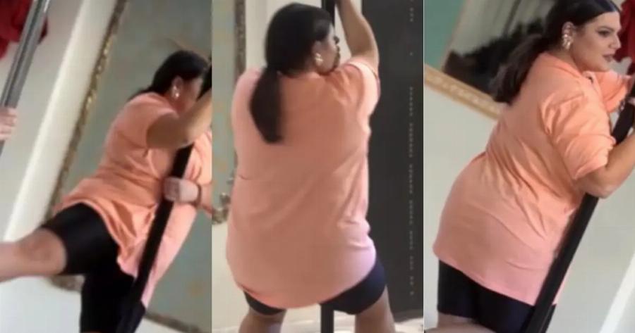 Η Δανάη Μπάρκα κάνει pole dancing και εντυπωσιάσει τους πάντες