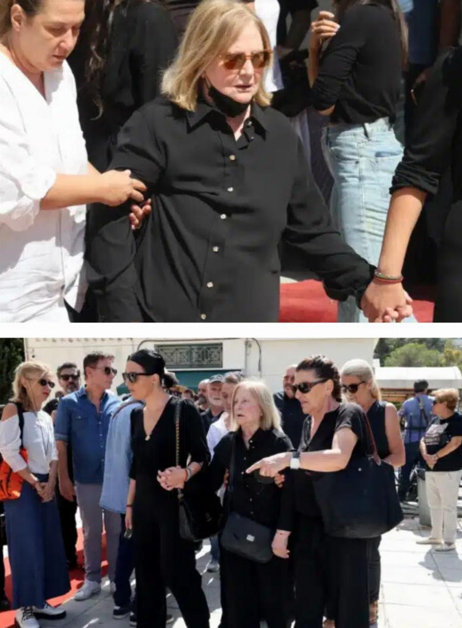 «Μισό αιώνα παντρεμένοι» Υποβασταζόμενη η Τζούλια Αργυροπούλου στο τελευταίο αντίο για τον Ντίνο Καρύδη