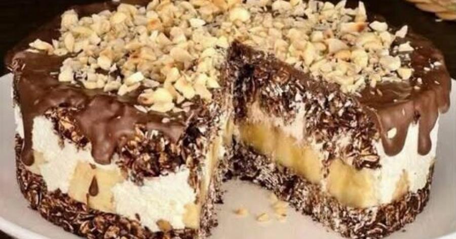 Τούρτα χωρίς ζάχαρη με μπανάνα και βρώμη – Εύκολη και υγιεινή