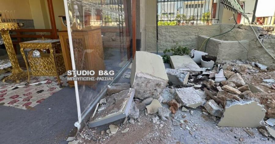 Αργολίδα: Πήγε να ανάψει κερί στον Άγιο Δημήτριο και γκρέμισε την μάντρα και την είσοδο της εκκλησίας