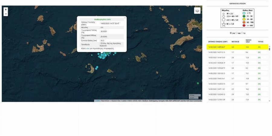 Νέος σεισμoς μόλις στη χώρα μας