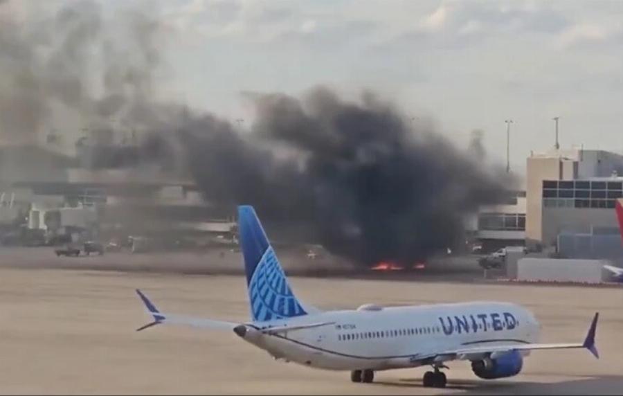 ΣΥΜΒΑΙΝΕΙ ΤΩΡΑ: Αεροπλάνο με 172 επιβάτες τυλίχτηκε στι φλόγες μέσα στο αεροδρόμιο