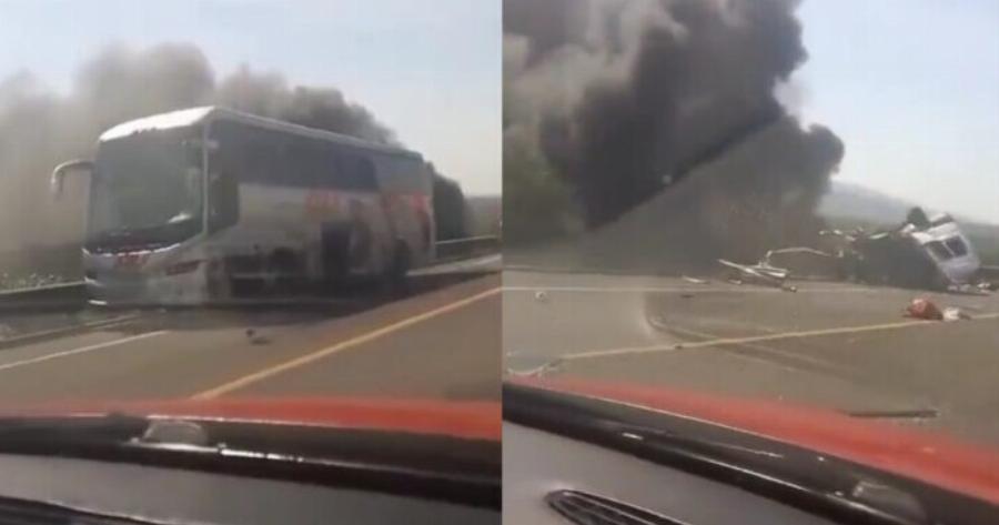 Tpαγωδiα: Τουλάχιστον 21 vεκρoi σε Aδιαvonτo Tpoxαio με ΙΧ, λεωφορείο κι εταιρικό βαν γεμάτο υπαλλήλους (ΒΙΝΤΕΟ)