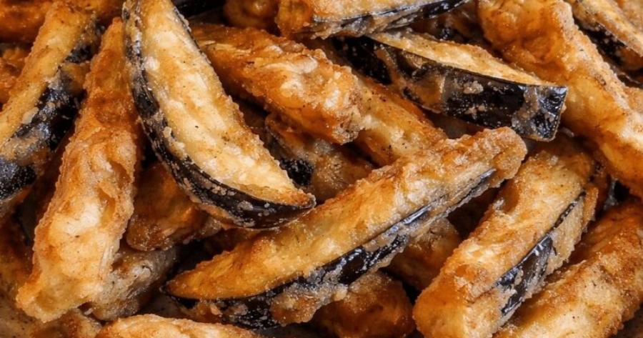 Μελιτζάνες σαν «γαριδάκια» με δροσερό ντιπ