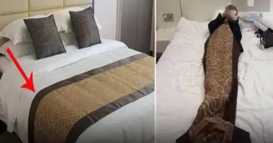 Γιατί στα ξενοδοχεία υπάρχει αυτό το ύφασμα πάνω από το πάπλωμα: Πολλοί άνθρωποι δεν ξέρουν που χρησιμεύει