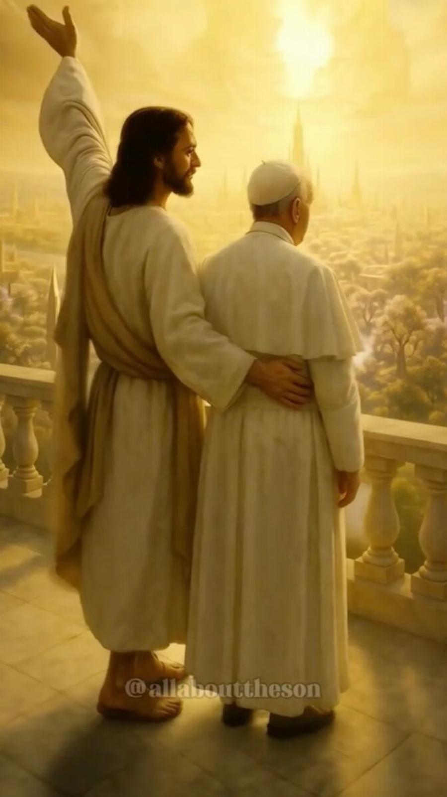 Η τεχνητή νοημοσύνη δείχνει την… πρώτη μέρα στον Παράδεισο του Πάπα Φραγκίσκου