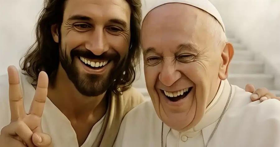 Η τεχνητή νοημοσύνη δείχνει την… πρώτη μέρα στον Παράδεισο του Πάπα Φραγκίσκου
