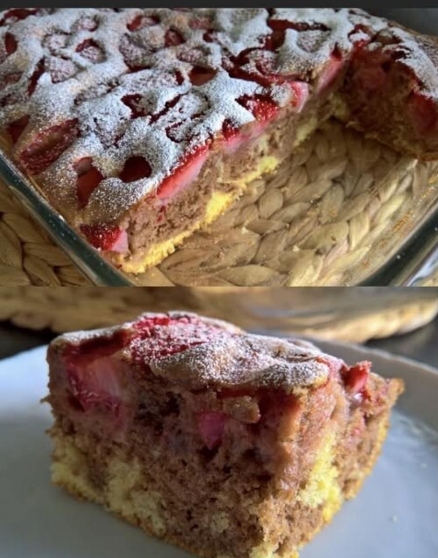 Αφράτο μαρμπρέ κέικ με φράουλες – εύκολο και έτοιμο σε 30 λεπτά