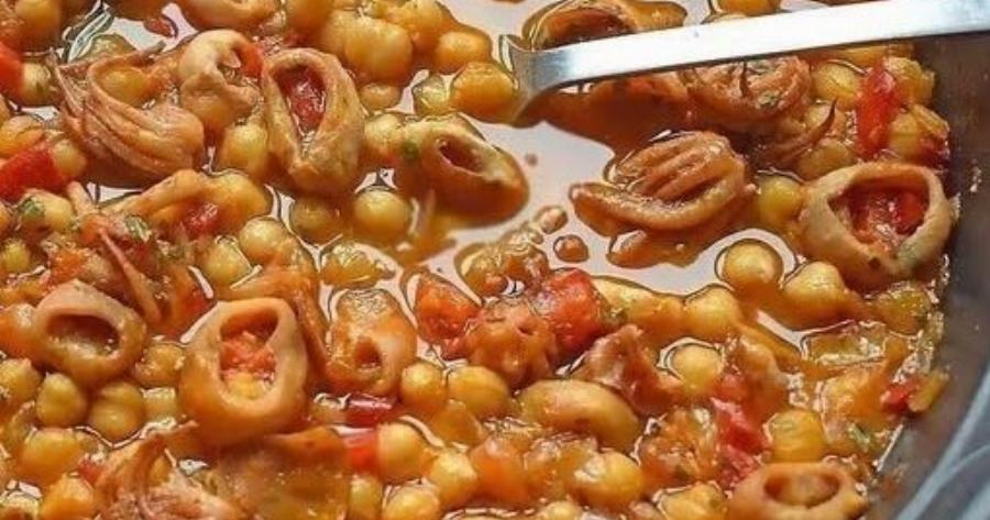 Ρεβύθια με καλαμάρια… δεν περίμενα τέτοια γεύση